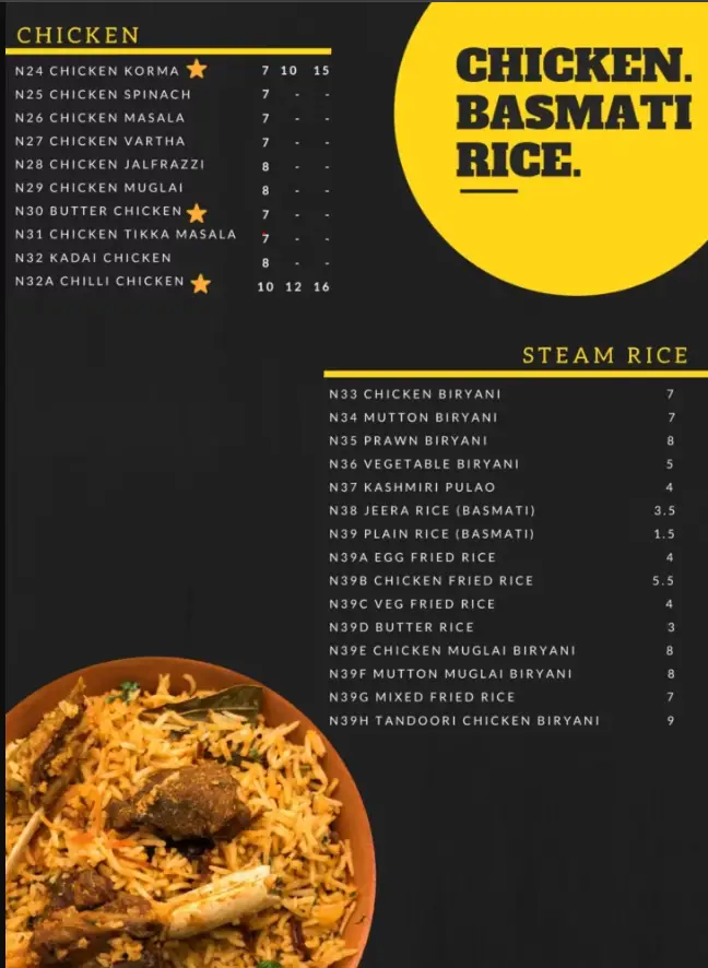 AL AMAAN MENU  