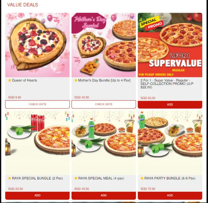 CANADIAN PIZZA MENU  