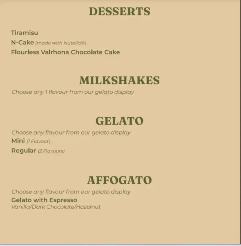 DA PAOLO GASTRONOMIA MENU SINGAPORE