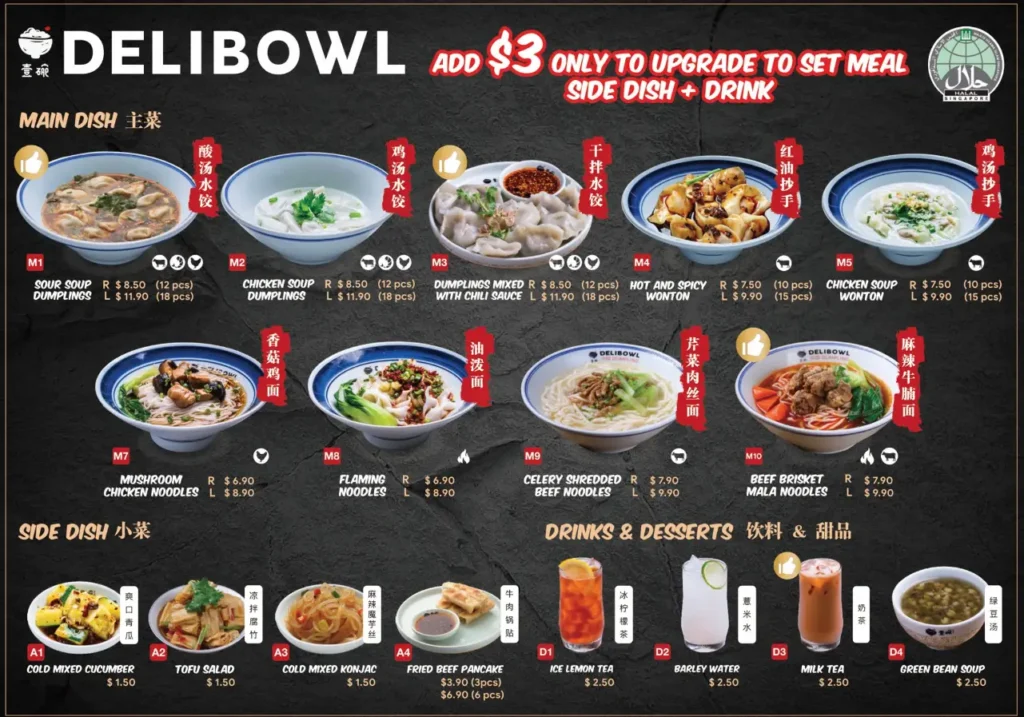 DELIBOWL RICE BOWL MENU  