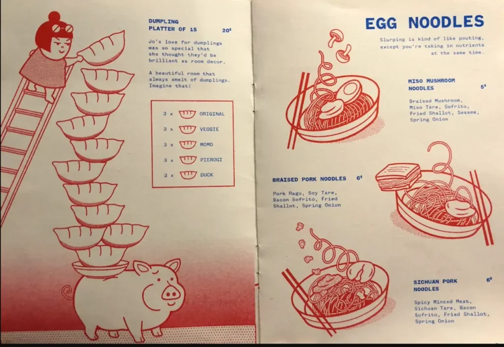 DUMPLING DARLINGS MENU  