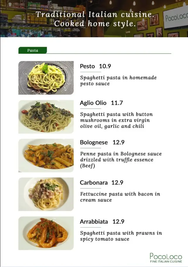 POCOLOCO MENU  