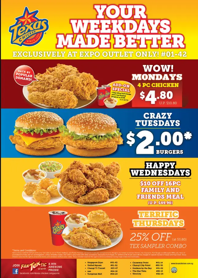 TEXAS CHICKEN MENU